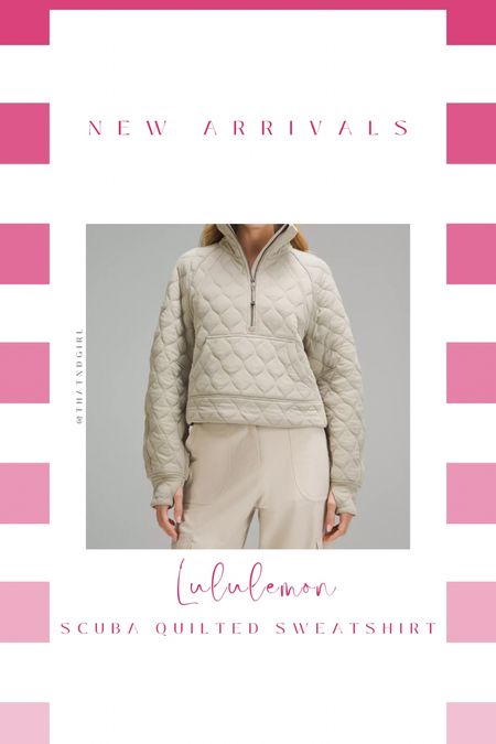 New Arrivals from Lululemon! This scuba sweatshirt in the quilted pattern is so cute and festive for the winter season! It would make the cutest gift for any girl or woman in your life!

#LTKmidsize #LTKSeasonal #LTKGiftGuide