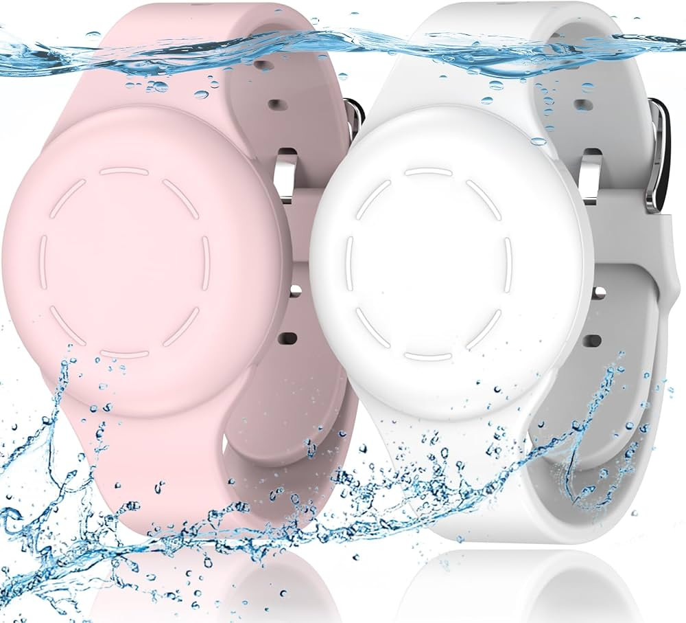 R-fun Waterproof Air Tag Bracelets for Kids [2 Pack] Compatible with Apple Air Tag Finders with S... | Amazon (UK)