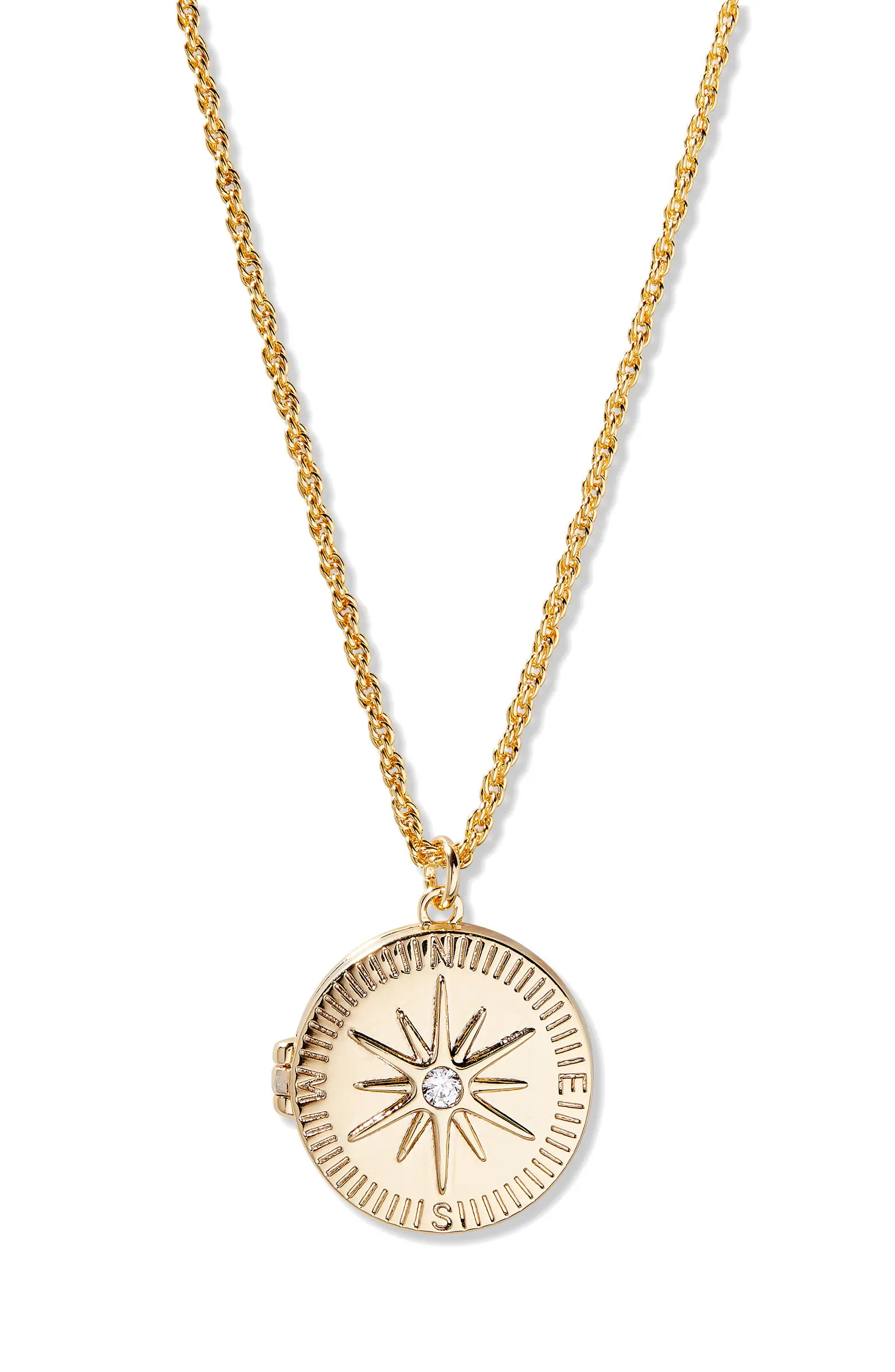 Brook and York Mel Compass Locket Pendant Necklace | Nordstrom | Nordstrom