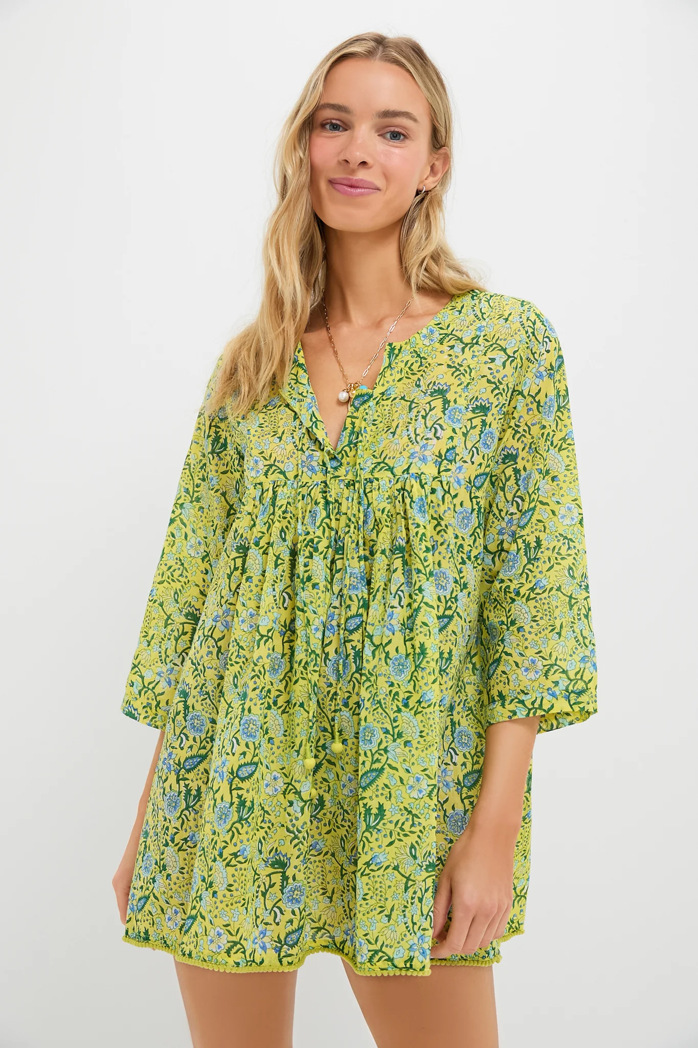 Yellow Cezanne Seychelles Short Tunic | Tuckernuck (US)