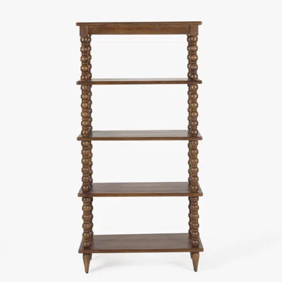 Isabel Spindle Solid Wood Tall Bookcase | Wayfair North America