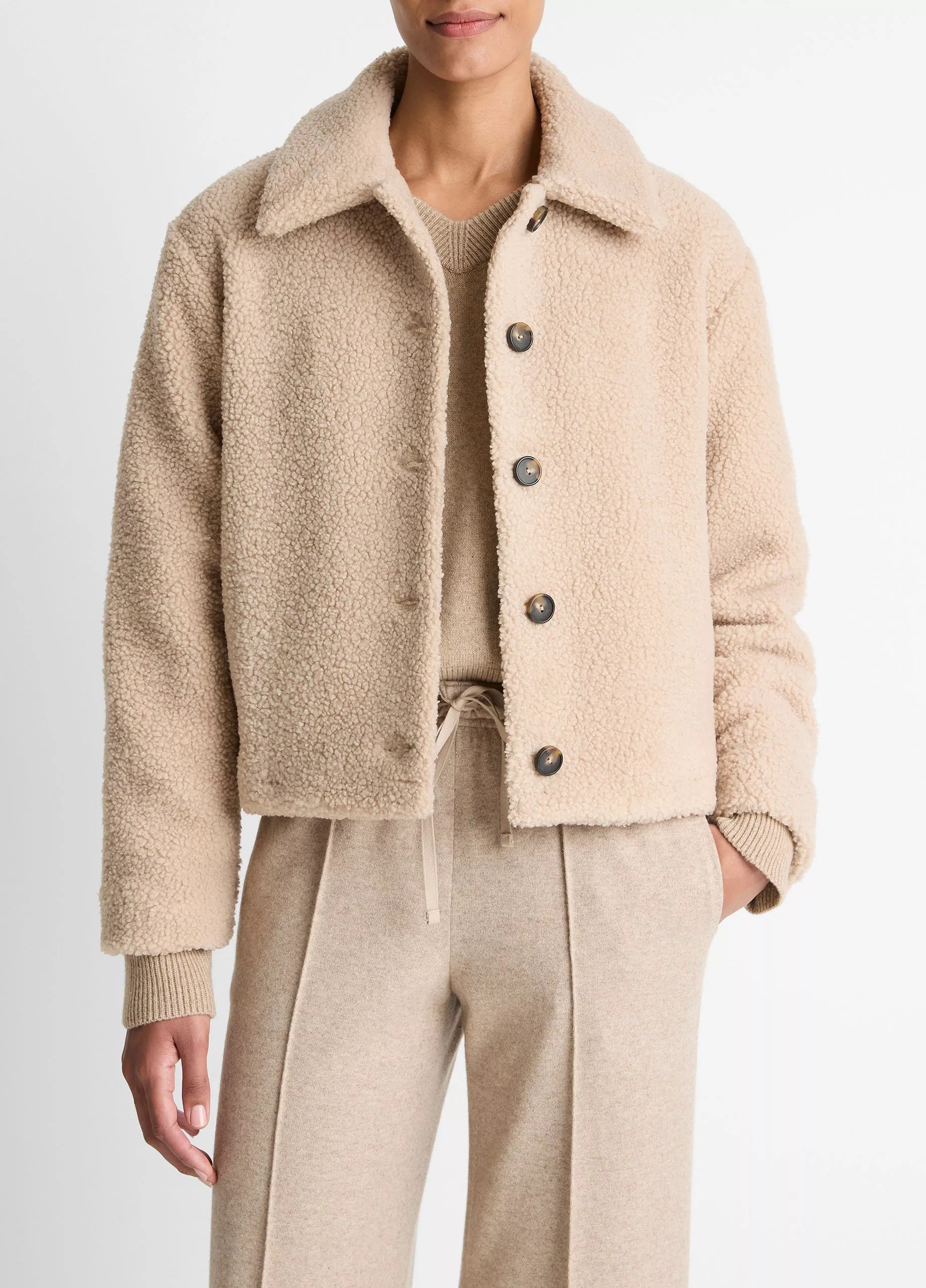 Collared Sherpa Jacket | Vince LLC