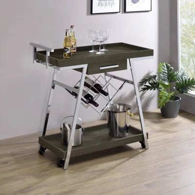Bar Cart, For Home Bar, Kitchen, Dining Room, 15.75"D X 32.5"W X 35"H | Wayfair North America