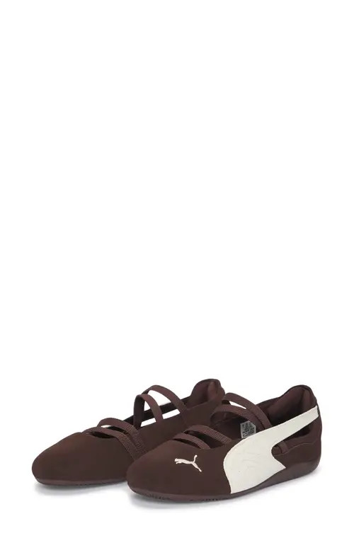 PUMA Speedcat Ballet Suede Sneaker in Dark Chocolate/warm White at Nordstrom, Size 6.5 | Nordstrom