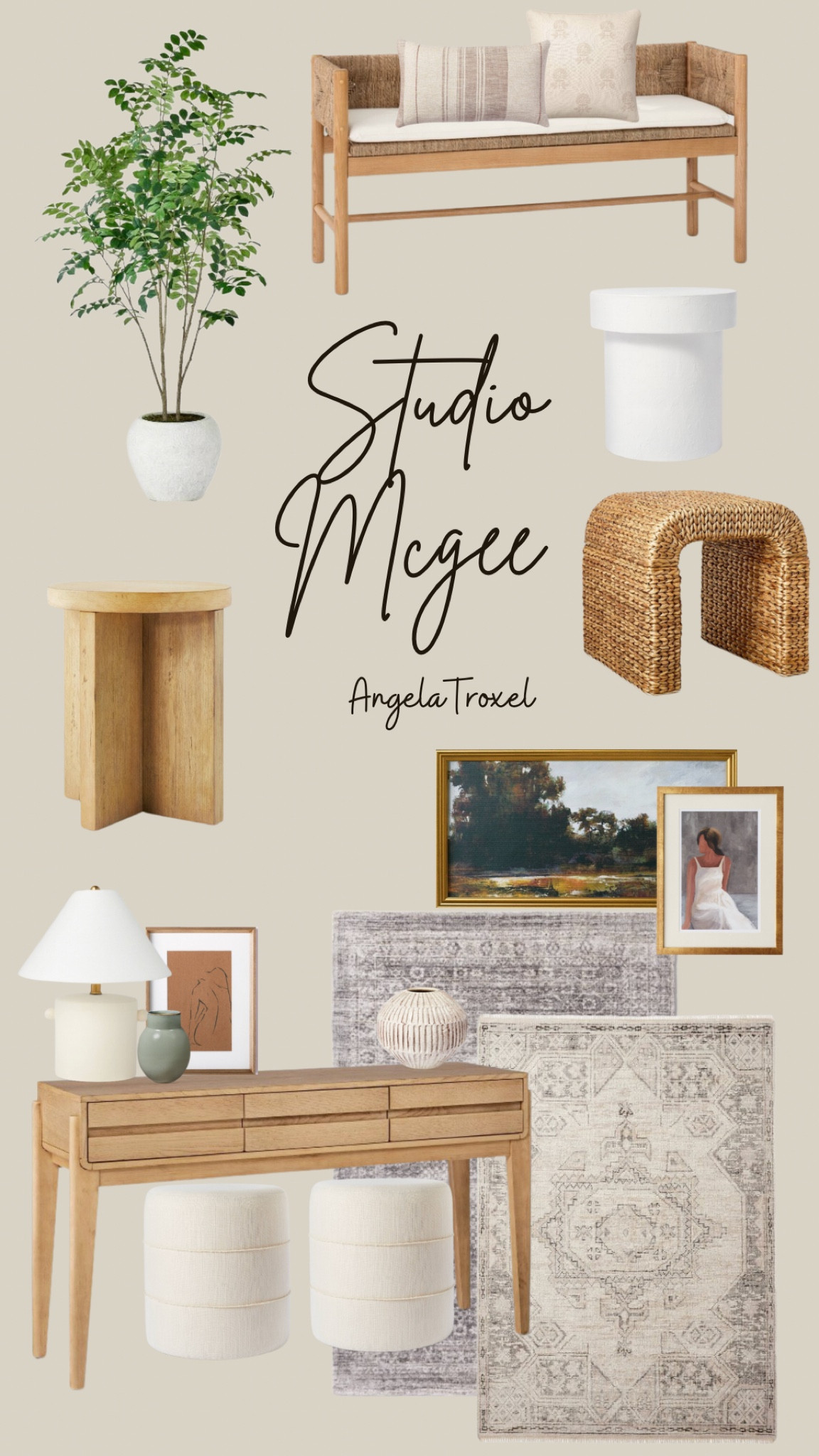 Target studio mcgee decor, furniture, vase, pottery, end table, black 
, modern, Scandinavian, oil painting, threshold, night stand, living room decor, bedroom, console, rug, oriental distressed rug, lamp, bench, throw pillows, white, cream.

#LTKhome #LTKsalealert #LTKunder50