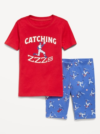 Gender-Neutral Snug-Fit Graphic Pajama Set for Kids | Old Navy (US)