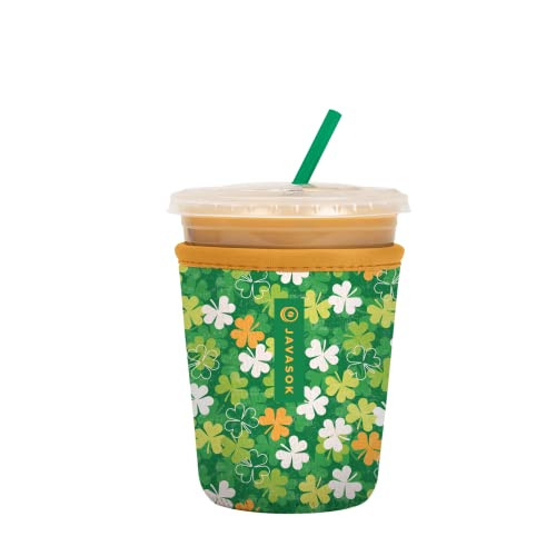 Sok It Java Sok Iced Coffee & Cold Soda Insulated Neoprene Cup Sleeve (Luck of the Shamrock, Small: 16-20oz) | Amazon (US)