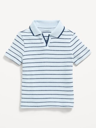 Textured-Knit Striped Polo Shirt for Toddler Boys | Old Navy (US)