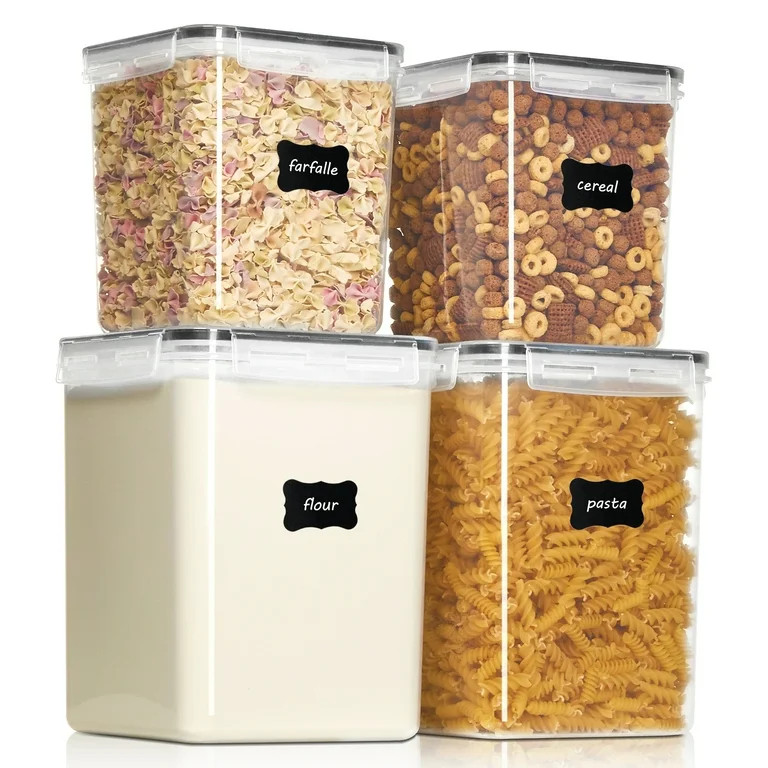 Airtight Storage Canisters, Vtopmart 4 Pcs Large Food Storage Container for Flour, Sugar - Walmar... | Walmart (US)