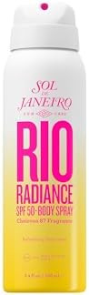 SOL DE JANEIRO Rio Radiance SPF 50 Body Spray Broad Spectrum | Spray Sunscreen for Body | Niacina... | Amazon (US)