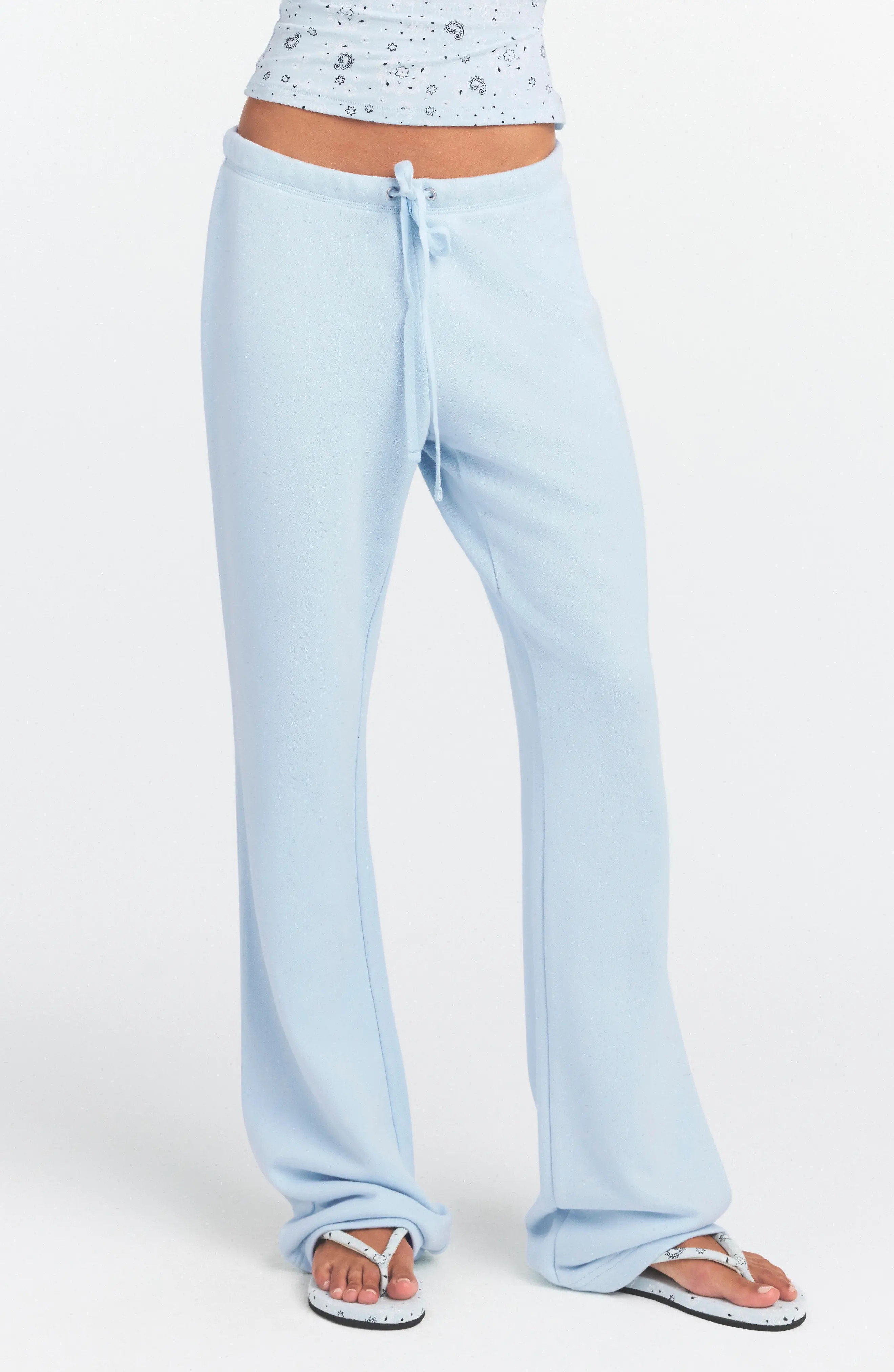 Drapey French Terry Straight Leg Pants (Women) | Nordstrom | Nordstrom
