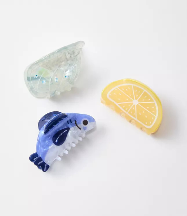Fish & Lemon Hair Clip Set | LOFT