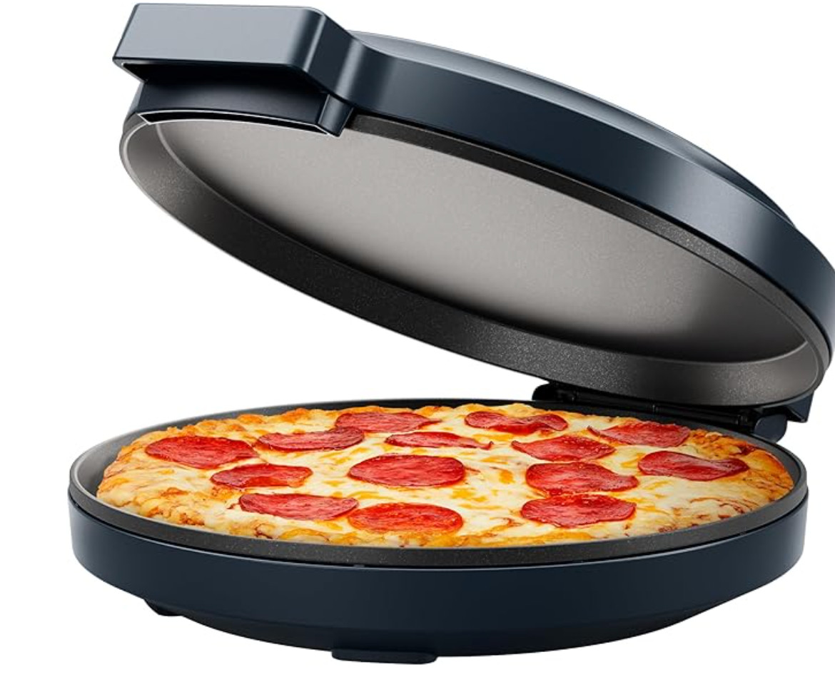 Make pizza, quesadillas, omelets, and more with the Chefman Everything Maker. This compact countertop appliance features nonstick cooking plates, fast heating, and vertical storage—perfect for easy meals at home.

✨ Tap to shop this viral kitchen gadget & upgrade your cooking 

 #LTKfoodie #LTKHome