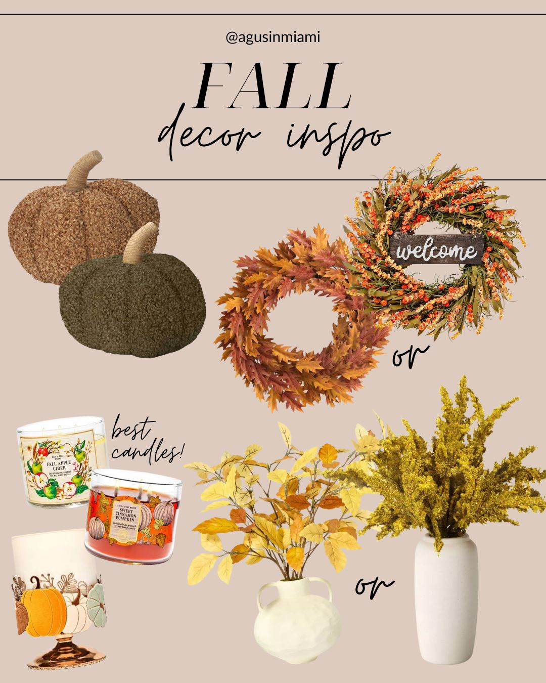 Fall-ing in love with these decor items 🍂🌻🎃 all from Target ! And my favorite candles are Bath and Body Works 🕯️



#LTKFallSale #LTKSeasonal #LTKHome