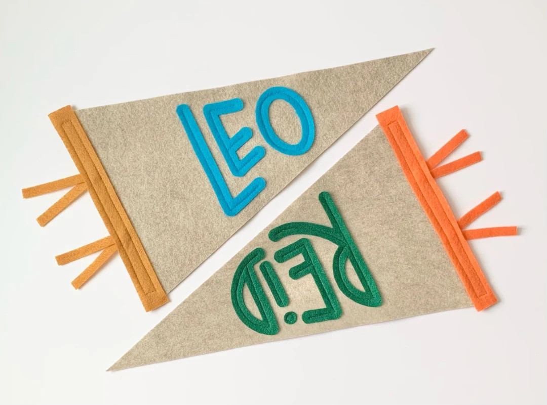 Freestyle Name Pennant beige Flag Baby Pennant Wall Decor Sign Name Banner Monthly Photo Newborn ... | Etsy (US)