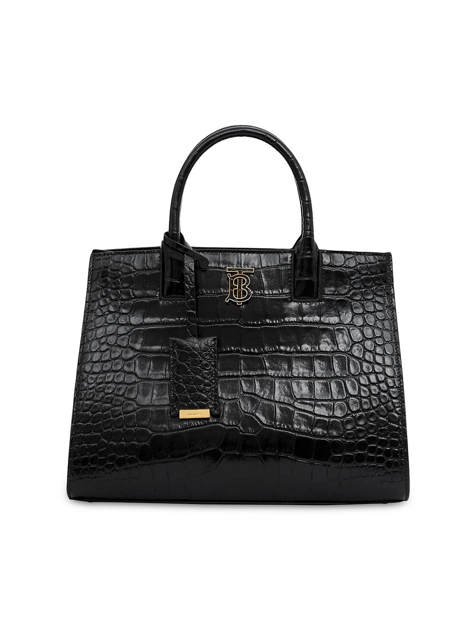 Mini Frances Croc-Embossed Leather Top Handle Bag | Saks Fifth Avenue