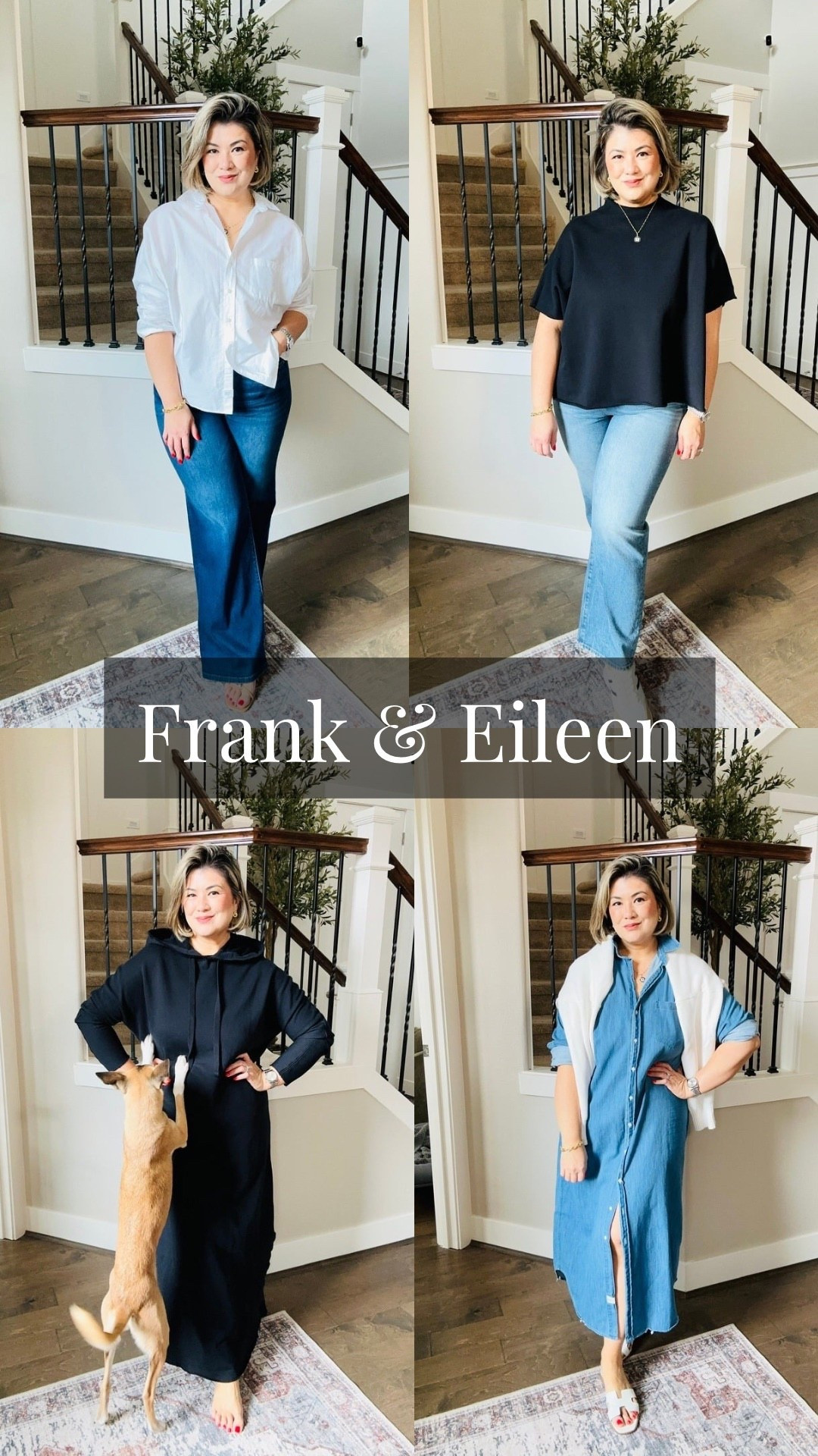If easy but elevated outfits are your style, these pieces are worth checking out. These @frankandeileen pieces are timeless classics that were made to work with your lifestyle. Sharing my selection of easy every day outfits that will carry you throughout the day.

A quick roundup:
• Oona button-up— continuous sleeve, shirttail to cover the bum, perfect bracelet showing sleeve length.

• Rory maxi shirtdress— long, lean roll-up-able sleeves.

• James hooded maxi— relaxed, side slits, hoodie-but-dress.

• Audrey funnel-neck capalet— rolled funnel neck, elbow-length sleeves, airy spring vibes.

#frankandeileenpartner
#wearloverepeat

#LTKootd #LTKOver40 #LTKMidsize
