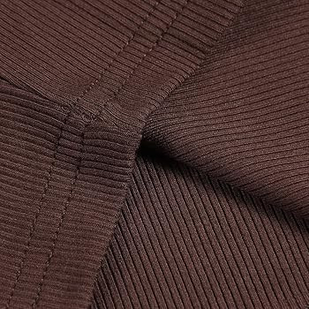 Roselux Womens Long Sleeve Stretch Crewneck Ribbed T-Shirt Fitted Casual Basic Tops | Amazon (US)