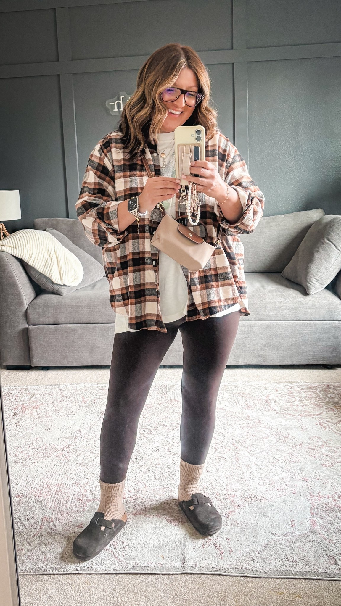 Today’s ootd:
Aerie flannel (XL)
Aerie tee (XL)
Aerie leggings (XL)
Target socks
Birkenstock Boston clogs
Amazon crossbody 

#LTKOver40 #LTKStyleTip #LTKMidsize