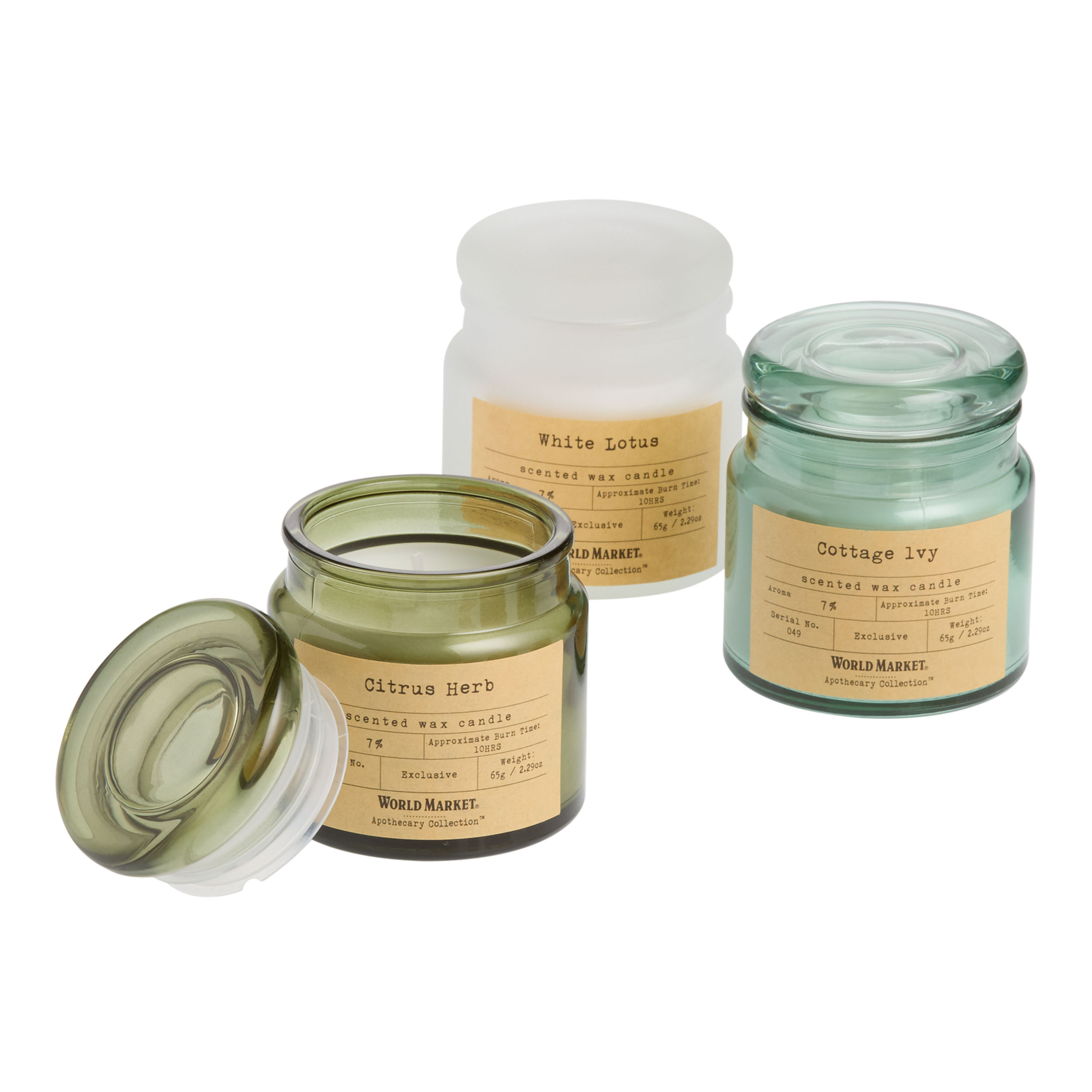Apothecary Summer Mini Scented Candle Set of 2 | World Market