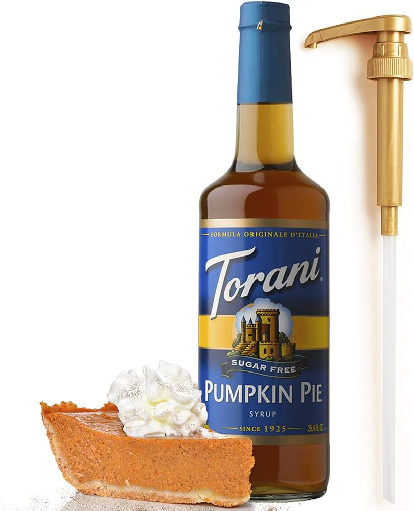 Sugar Free Pumpkin Pie Syrup for Coffee 25.4 Ounces Sugar Free Coffee Syrup with Fresh Finest Cof... | Amazon (US)