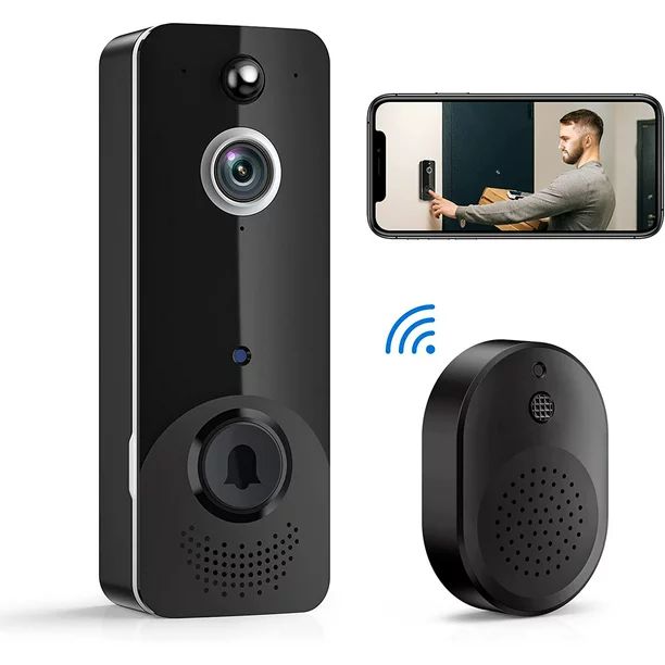 Luckwolf Wireless Doorbell Camera with Chime, Video Doorbell Security Camera with Batteries for H... | Walmart (US)