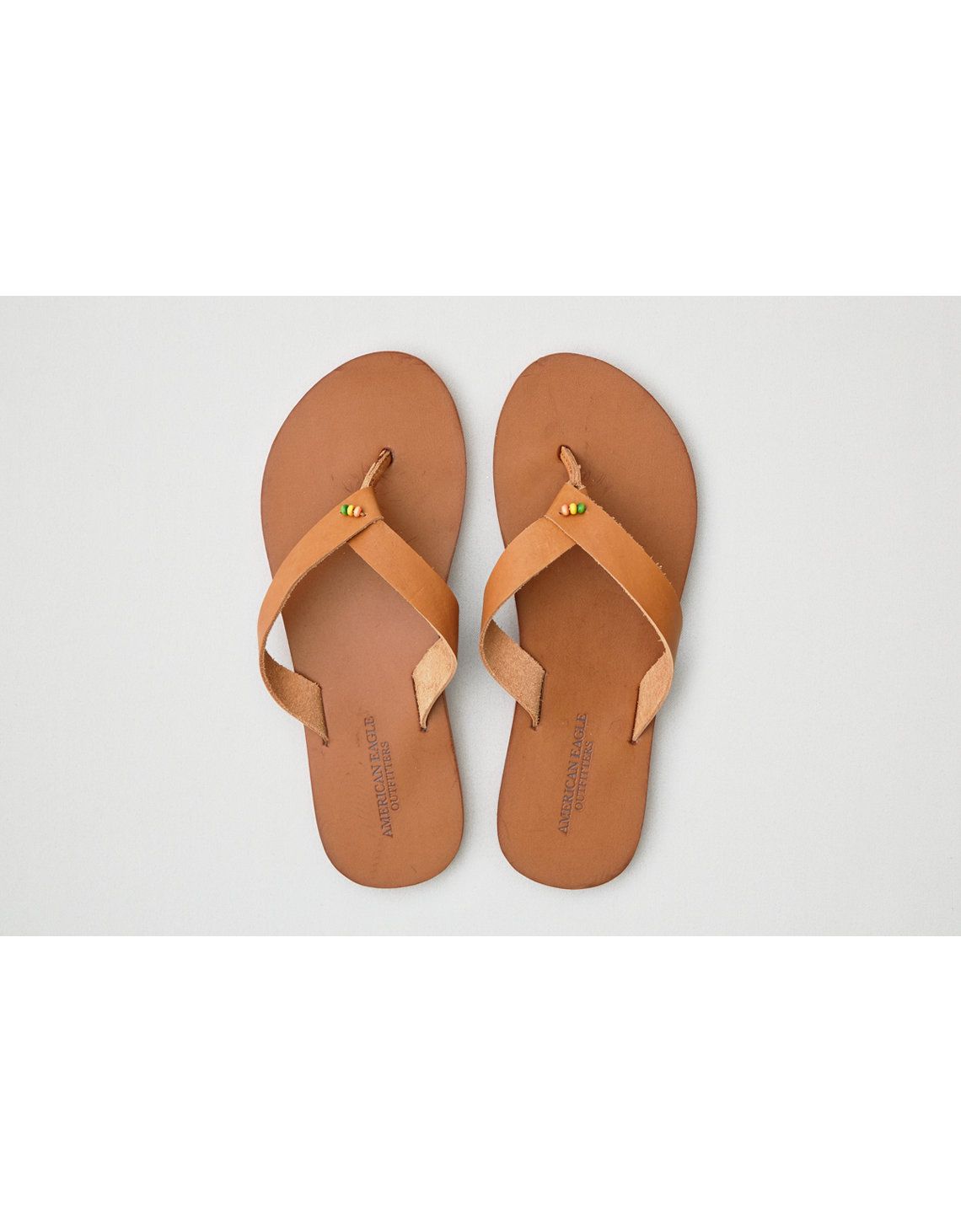 AEO Folded Strap Leather Flip Flop | American Eagle Outfitters (US & CA)