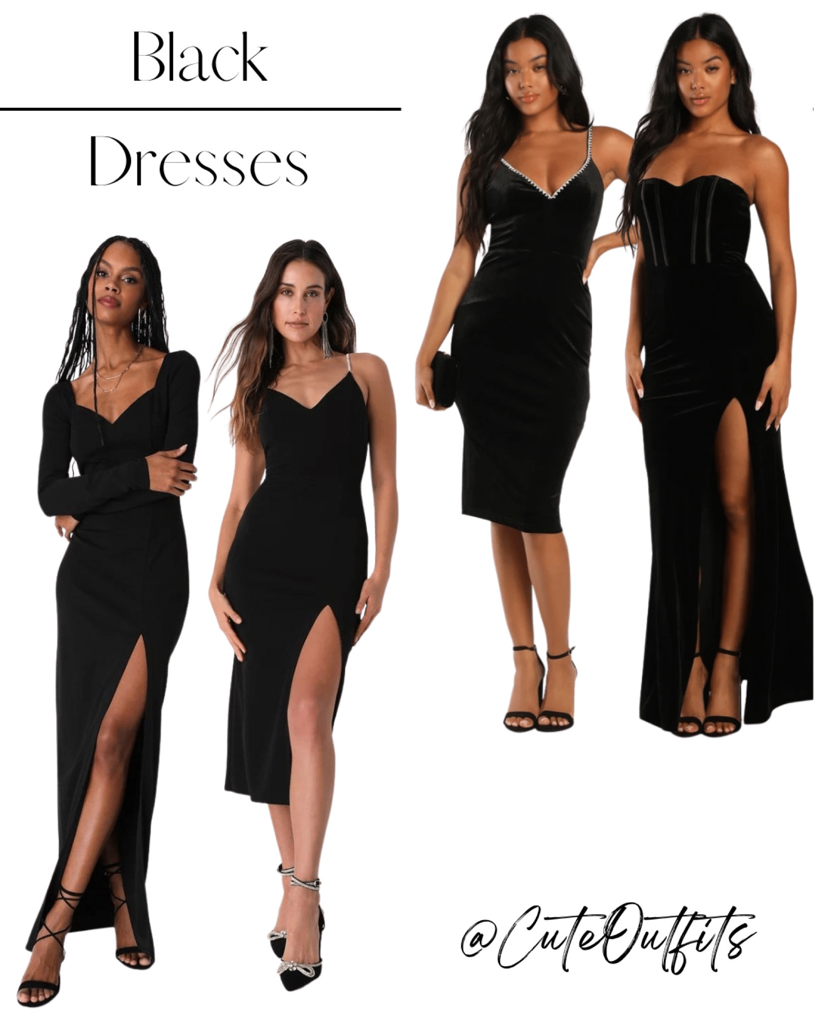Black dress 
Black holiday dress 
Black velvet dress
Black gown
Black maxi dress
Black tie dress
Black wedding guest dress

#LTKwedding #LTKSeasonal #LTKHoliday