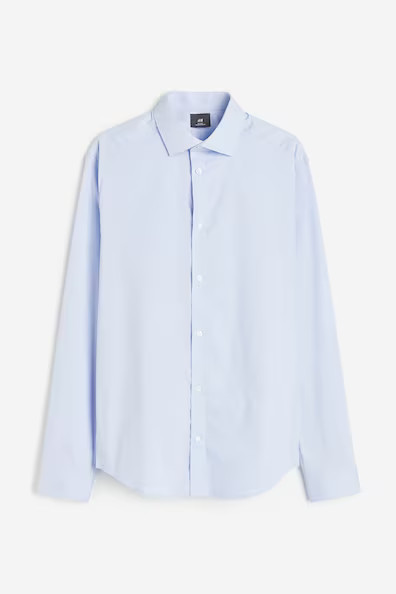 H & M - Slim Fit Shirt - Blue | H&M (UK, MY, IN, SG, PH, TW, HK)