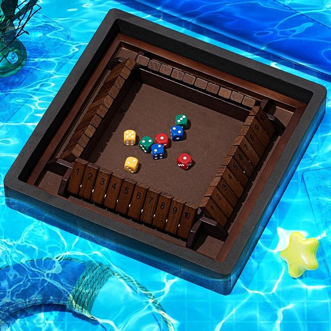 Liliful Pool Game Floating Shut The Box Dice Game Board for 1-4 Player Floating Board Table Math ... | Amazon (US)