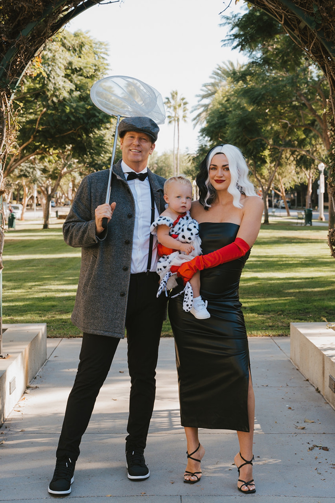 The final product of our family Halloween costume this year :) cruella de ville, the dog catcher and our Dalmatian 👻 steal our look here 

#LTKfamily #LTKHoliday #LTKstyletip