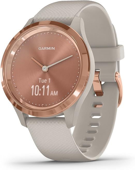 Garmin Hybrid Smartwatch with Real Watch Hands and Hidden Color Touchscreen Displays, rose gold w... | Amazon (US)