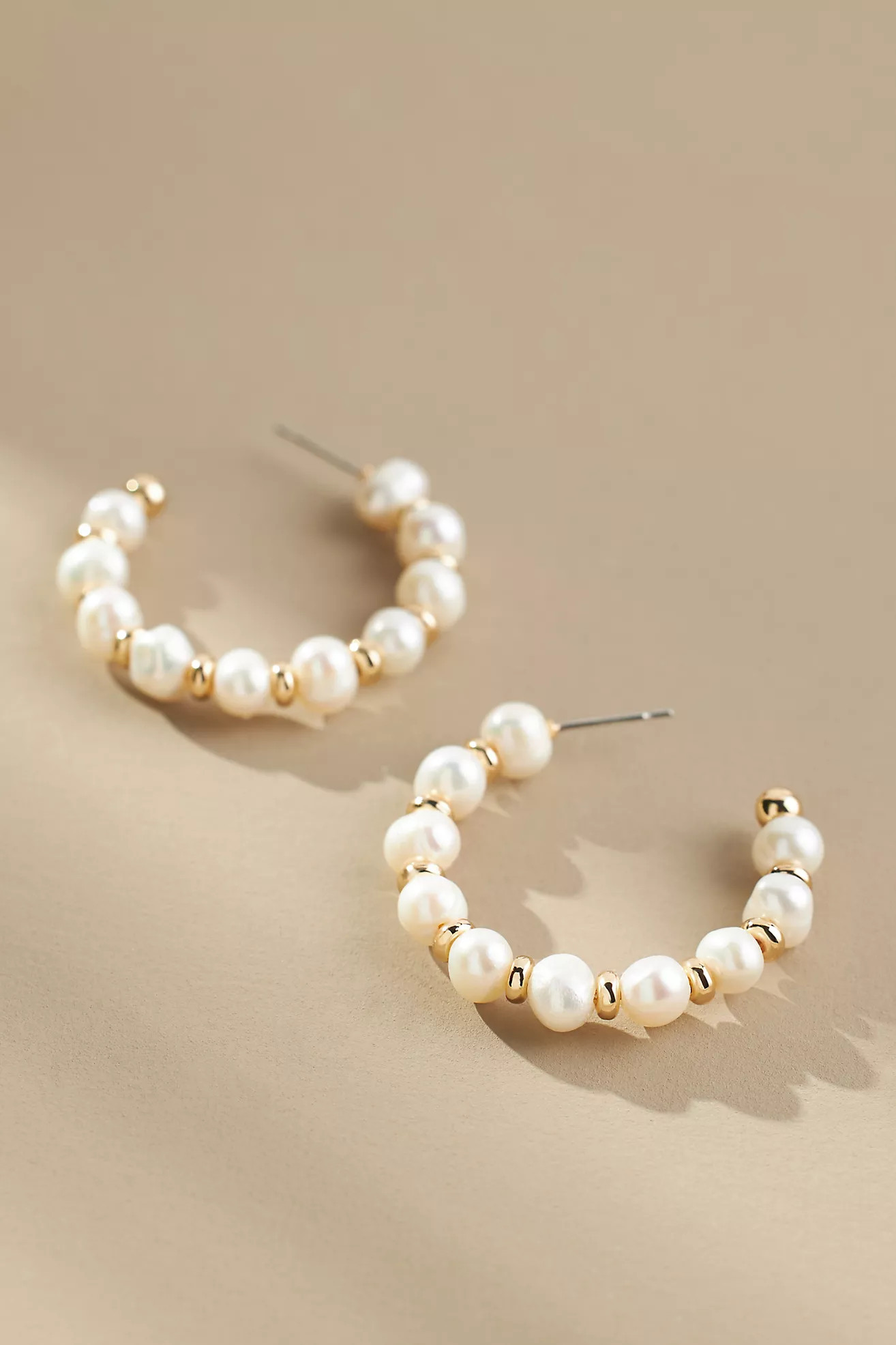 Pearl Hoop Earrings | Anthropologie (US)