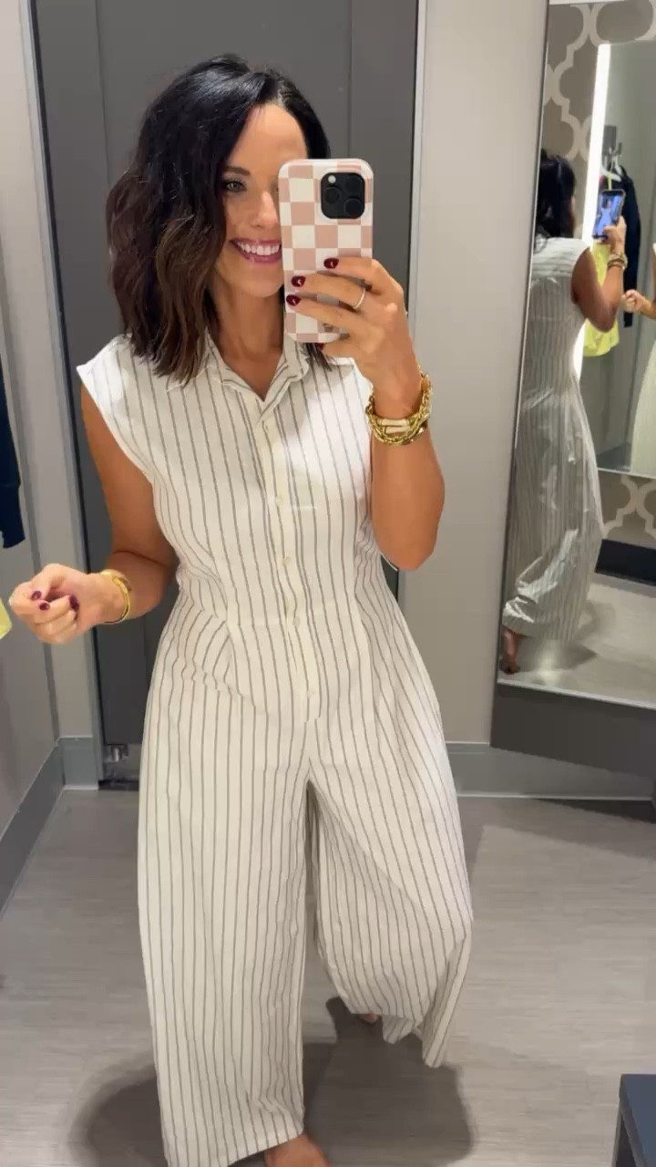 Easy spring outfit 🤍
This striped jumpsuit is lightweight, flattering, and one of those pieces you can just throw on and go. Love how the vertical stripes give it a more polished look. Wearing a size small for reference! 

#springstyle #stripedstyle #everydayoutfit #ltkstyle #ltkfinds #affordablefashion

#LTKPetite #LTKmomlife