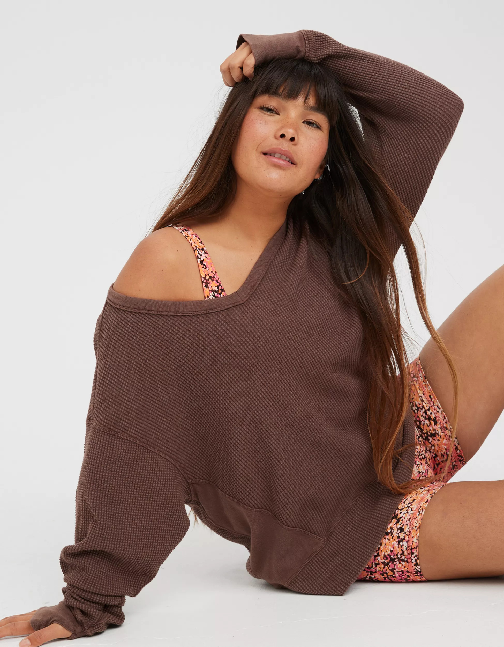 OFFLINE By Aerie Wow! Waffle Oversized T-Shirt | American Eagle Outfitters (US & CA)