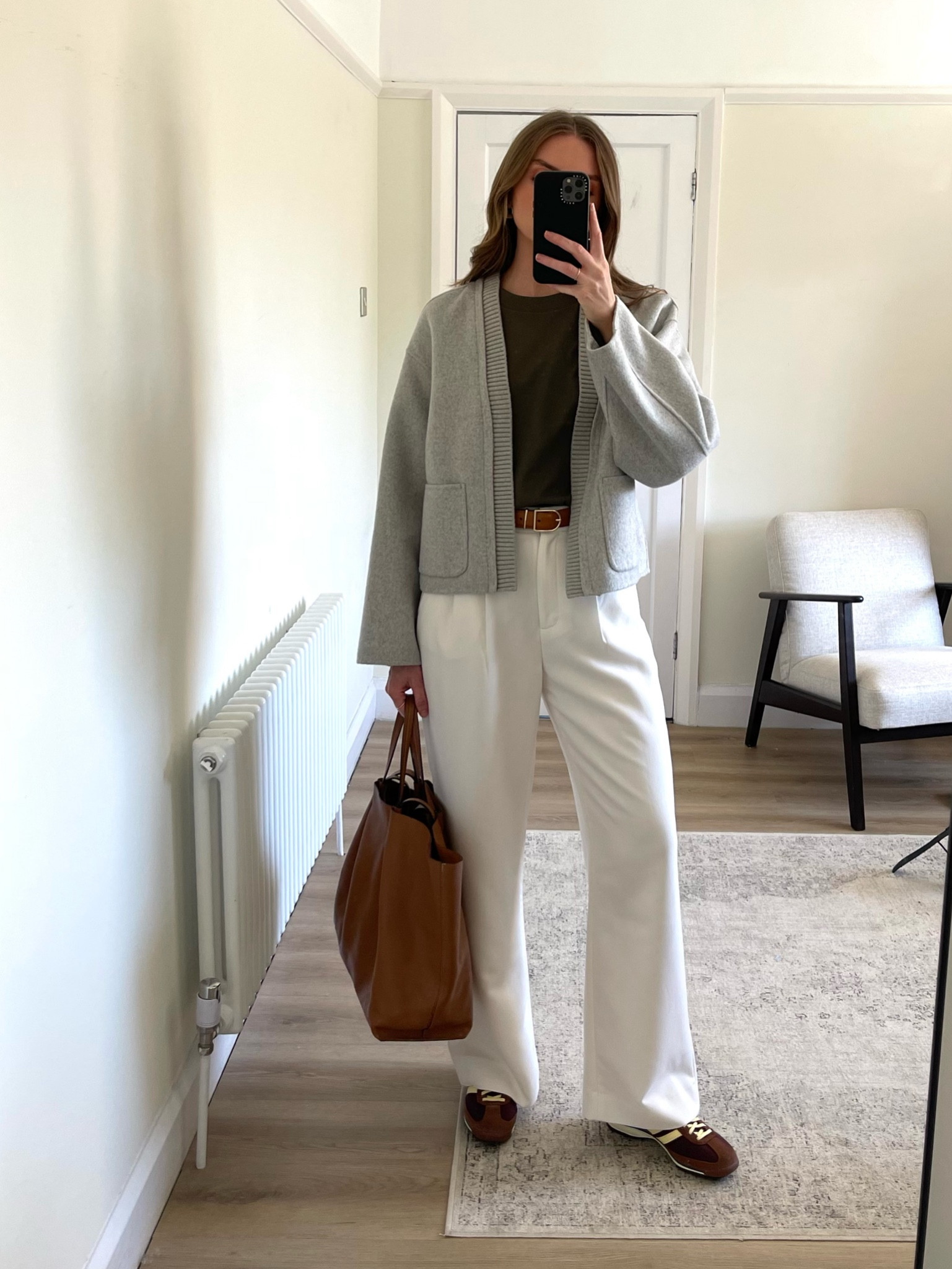 Grey jacket styling 
Medium in the mint velvet jacket
Khaki green t-shirt
26Reg in the Abercrombie curve love Sloane trousers
I’m 5ft6
Adidas SL 72 trainers
Tan leather tote bag 



Outfit inspiration, outfit ideas, fashion inspiration, white trousers 

#LTKuk #LTKeurope #LTKautumn