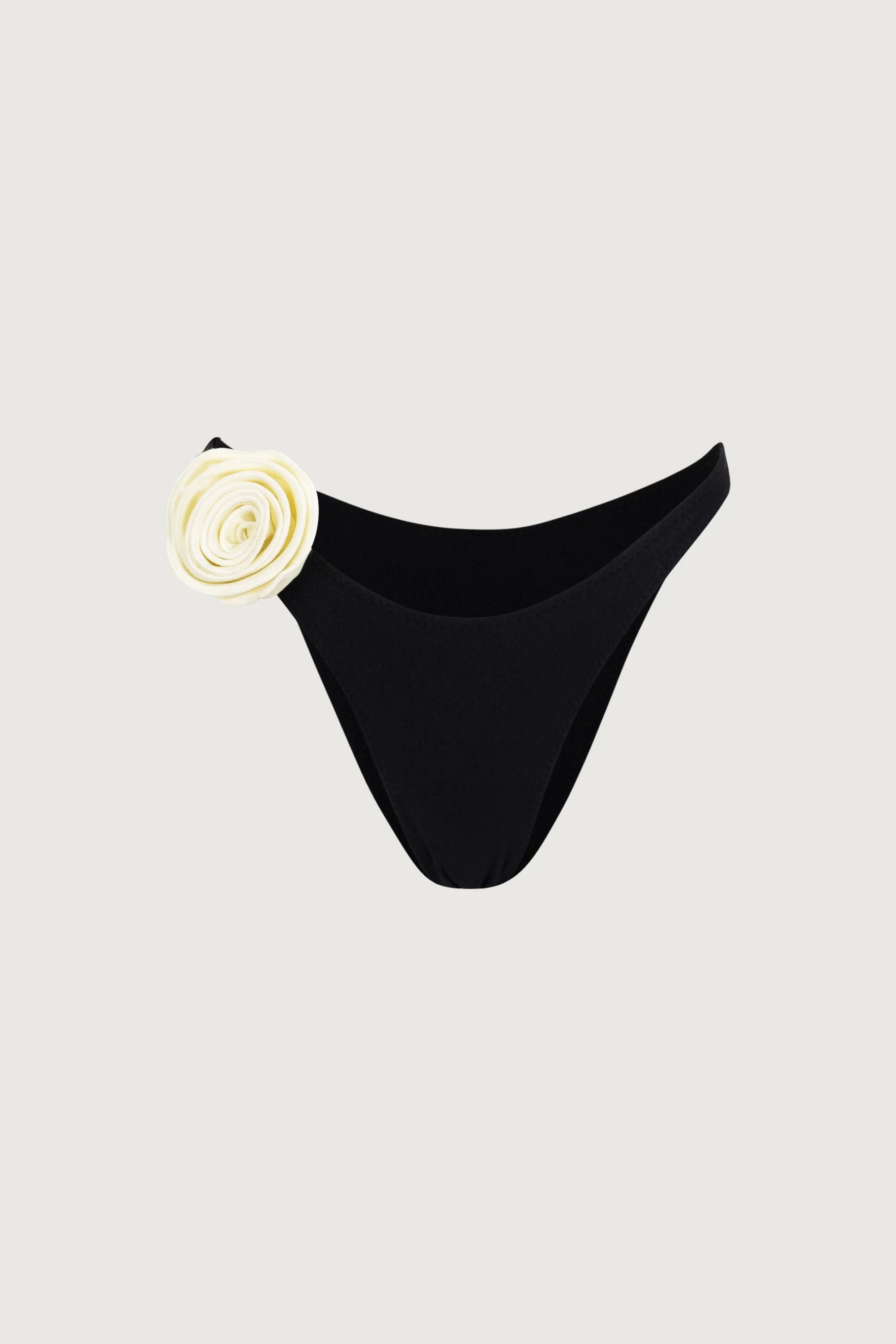 Rosette 90s Bottom (Faux Suede Black/Cream) | SAME