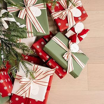 Merry Market Christmas Wrapping Paper Rolls, Premium Matte Gift Wrap, 30” x 168” Large Roll, ... | Amazon (US)