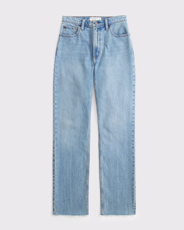Curve Love Ultra High Rise 90s Straight Jean | Abercrombie & Fitch (US)