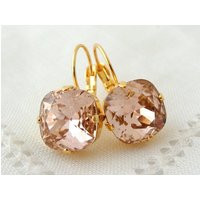 Blush Drop Earrings, Blush Pink Dangle Pink Bridal Earrings, Blush Bridesmids Earring, Swarovski, Bl | Etsy (US)