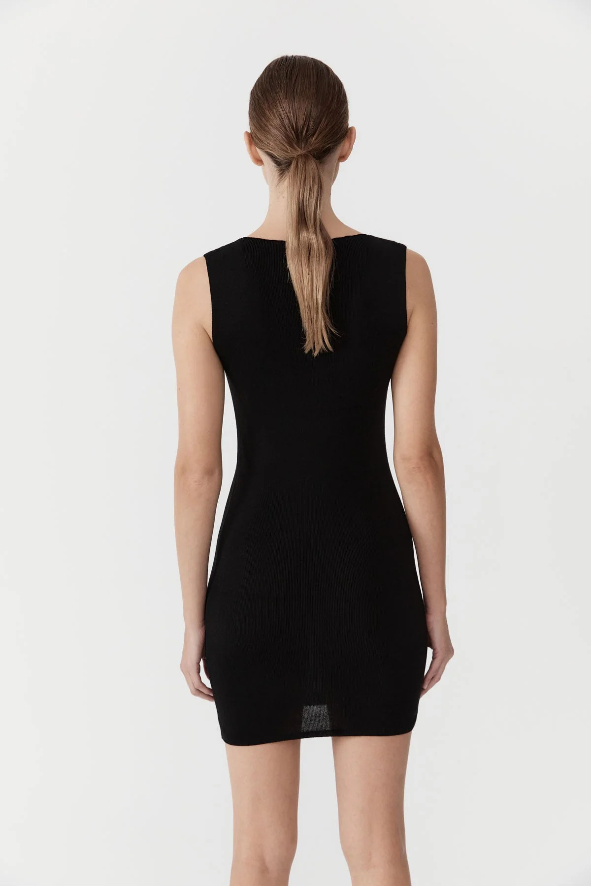 Vas Knit Mini Dress - Black | St. Agni