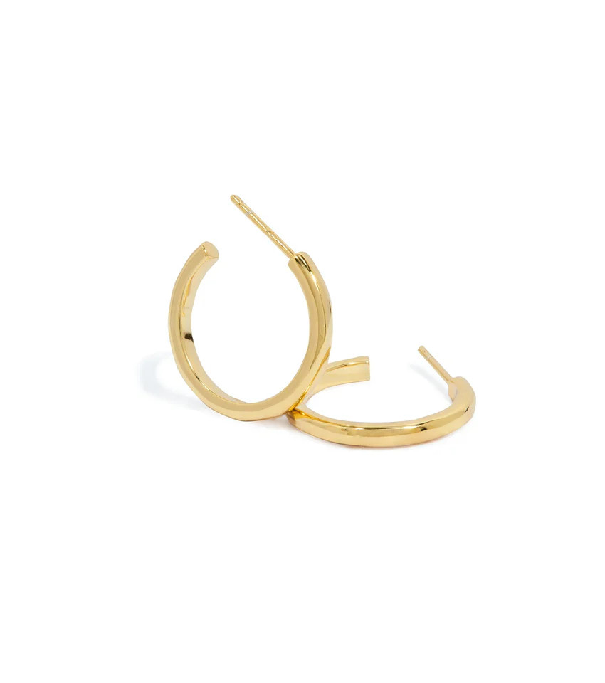 Sterling Silver Classic Hoop Earrings (Gold) | Abbott Lyon