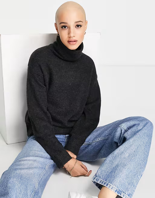New Look roll neck sweater in black | ASOS (Global)