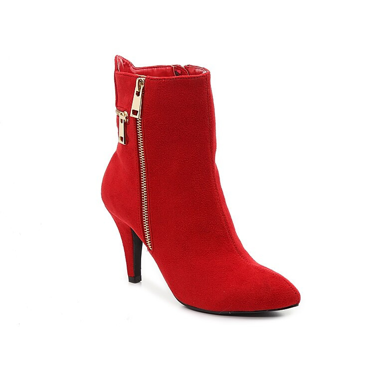 Bellini Claudia Bootie | Women's | Red Faux Suede | Size 12 | Boots | DSW