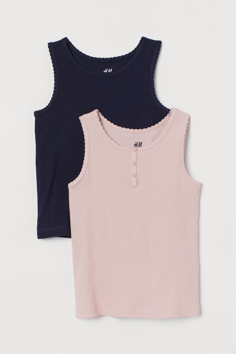 2-pack Ribbed Tank Tops | H&M (US + CA)