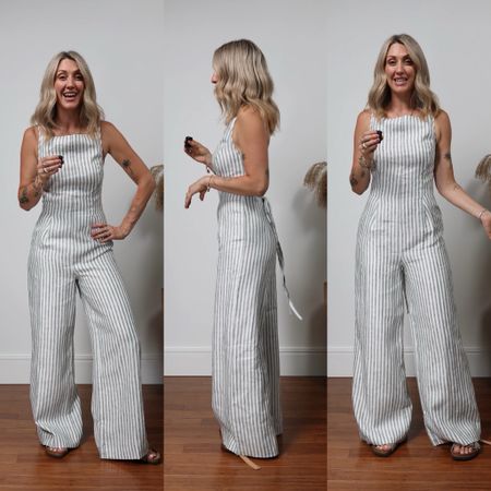 This one is amazing! You can dress it up or down. And for Fall you can add a baggy denim jacket!

Wearing the size 2 

Linen jumpsuit, jumpsuit , 

#LTKSeasonal