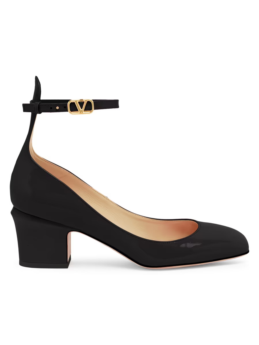 Valentino GaravaniVLogo Ankle-Strap Block-Heel Sandals | Saks Fifth Avenue