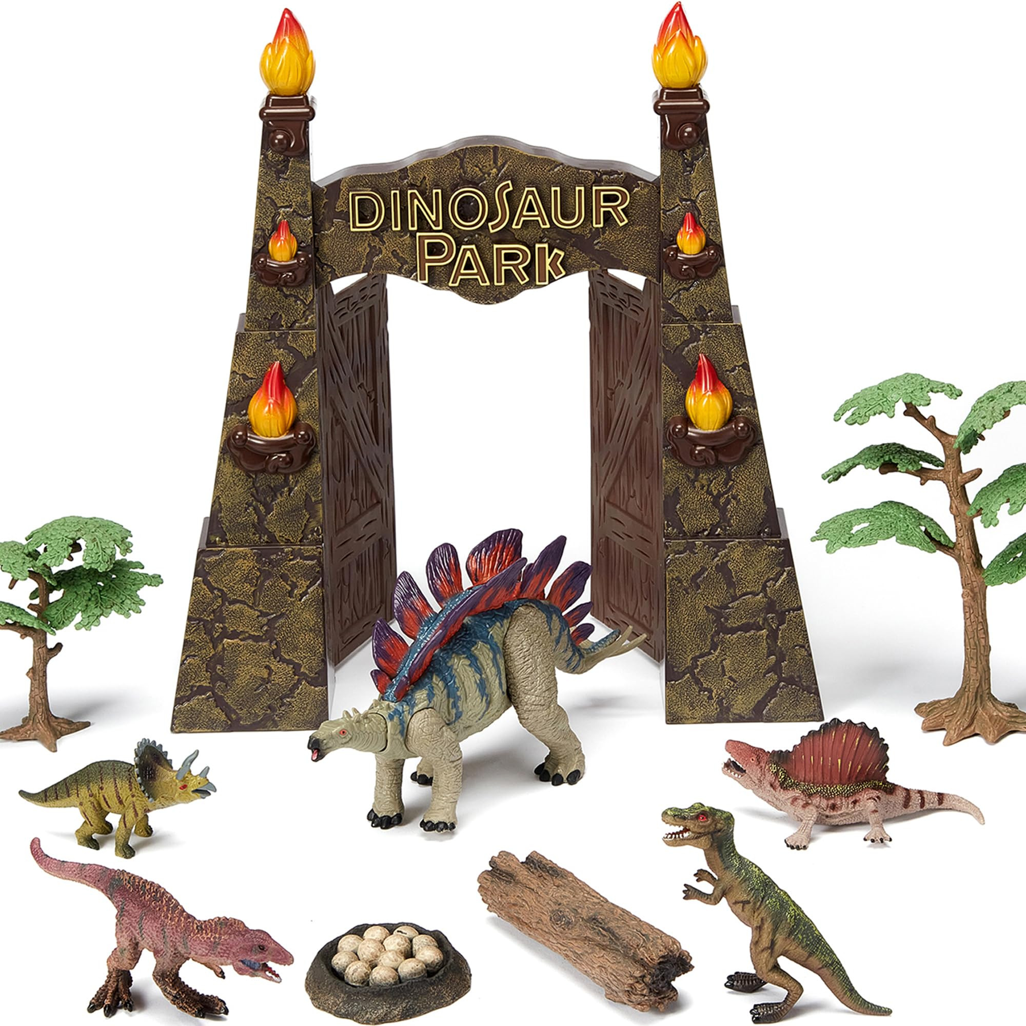 Large Dinosaur Park Gate Dino Nest of Eggs Realistic Dinosaur Toys for Kids 3-5 5-7 Jurassic Worl... | Amazon (US)