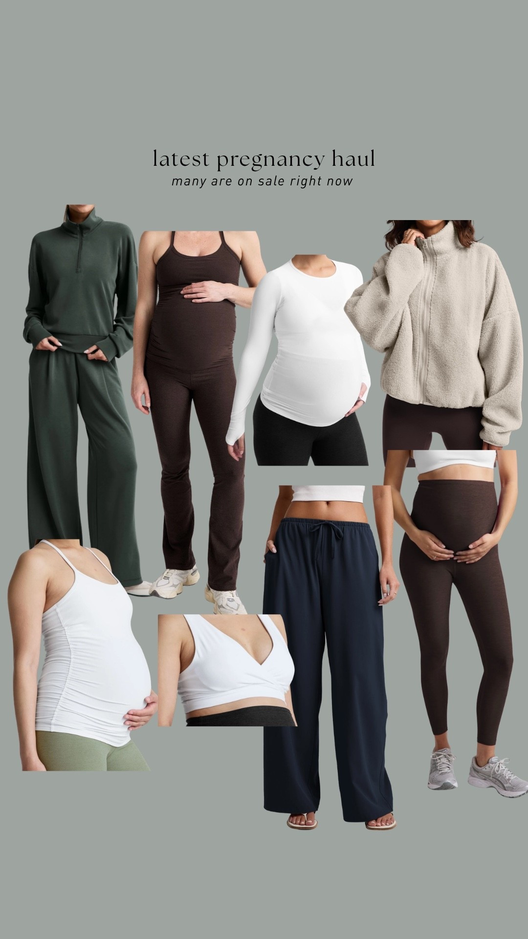These are the only “maternity clothes” I’ve bought this pregnancy and last because they’re so soft & perfect activewear that stretches!!