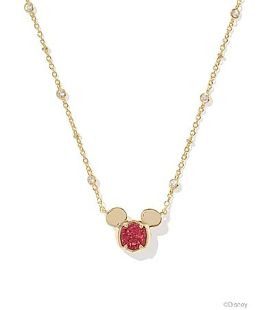 Kendra Scott Disney Kendra Scott Mickey Mouse Short Pendant Necklace - Bright Red Drusy | Dillard's